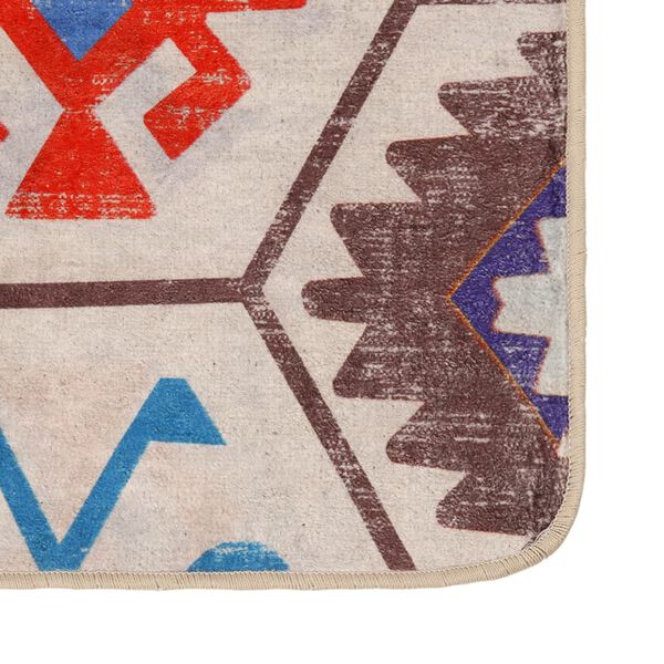 vidaXL Covor lavabil, multicolor, 80x150 cm, anti-alunecare