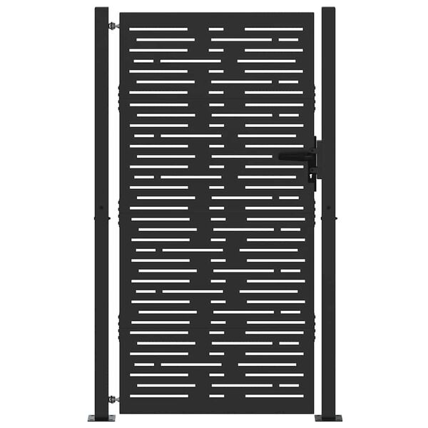 vidaXL Poartă de grădină 100x175 cm, oțel Corten, design pătrat