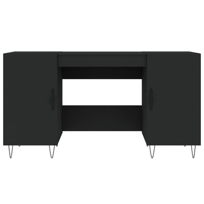 vidaXL Birou, negru, 140x50x75 cm, lemn compozit