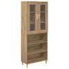 vidaXL Bufet Stejar Artizanal 69,5 x 34 x 180 cm