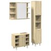 vidaXL Set mobilier de baie, 3 piese, stejar sonoma, lemn prelucrat