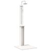 vidaXL Duș exterior 206 cm Lemn masiv de pin și oțel inoxidabil Alb