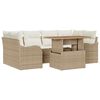 vidaXL Set de canapele pentru grădină 7 buc. Bej Rattan poli