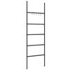 vidaXL Scară pentru suport de prosoape cu 5 niveluri, negru, 58x175 cm, fier