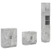 vidaXL Set de cabinet pentru baie cu 3 piese HOORN Gri Beton