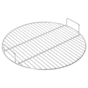 vidaXL Grill de grătar cu m&acirc;nere, rotund, &Oslash;44,5 cm oțel inoxidabil 304