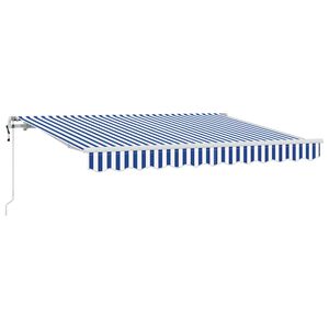 vidaXL Cortina Retractabilă Albastru și Alb 250 x 200 cm