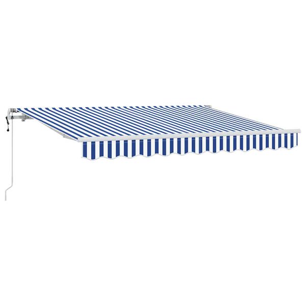 vidaXL Cortina Retractabilă Albastru și Alb 250 x 200 cm