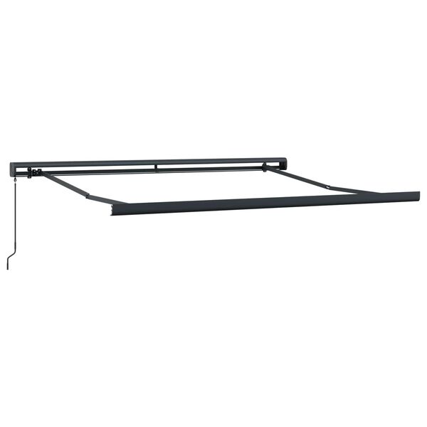 vidaXL Cortina Retractabilă Roșu și Alb 350 x 250 cm Stofă și Metal