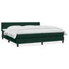 vidaXL Pat box spring cu saltea, verde &icirc;nchis, 180x220 cm, catifea