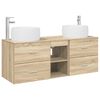 vidaXL Set de mobilier pentru baie 3 buc. Stejar Sonoma