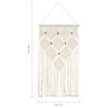 vidaXL Cuier de perete din macrame, 40x80, bumbac