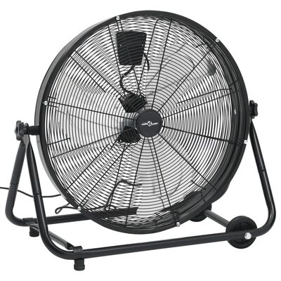 vidaXL Ventilator industrial cu tambur, negru, 60 cm, 180 W