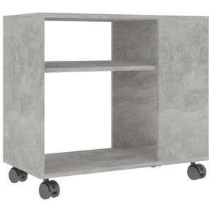 vidaXL Masă laterală, gri beton, 70x35x60,5 cm, lemn compozit