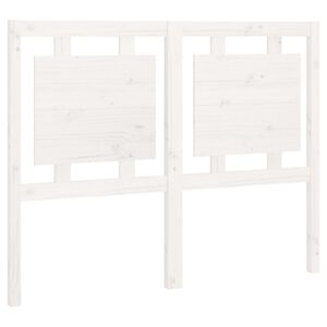 vidaXL Tăblie de pat, alb, 125,5x4x100 cm, lemn masiv de pin