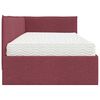 vidaXL Cadru de pat colțar cu saltea cu headboard 2 pcs Gri Catifea