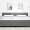 vidaXL Tăblie cap cu headboard Gri deschis 200 cm Piele artificială
