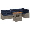 vidaXL Set de canapele pentru grădină 7 buc. Gri Rattan poli