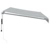 vidaXL Copertină retractabilă automat cu LED, antracit/alb, 350x250 cm