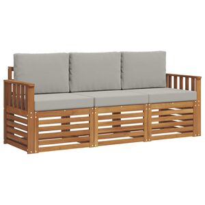 vidaXL Seturi de canapele cu pernă 3 pcs Gri natural și deschis