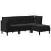 vidaXL Set de mobilier pentru living 4 buc. Negru Catifea