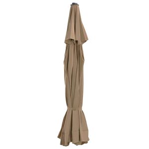 vidaXL P&acirc;nză de schimb umbrelă de soare de exterior gri taupe 515 cm