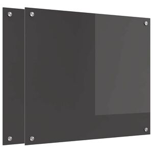 vidaXL Spate de bucătărie 2 pcs Gri închis 70 x 60 cm