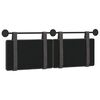 vidaXL Cap de pat suspendat Pe perete Negru 150 x 55 x 5 cm PU antic