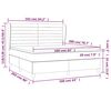 vidaXL Pat box spring cu saltea, albastru &icirc;nchis, 160x200 cm, catifea