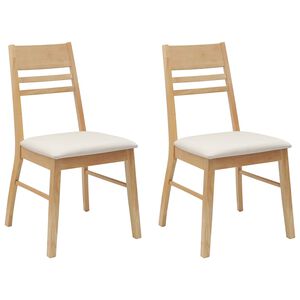 vidaXL Scaune de dining 2 pcs natural 43 x 54 x 89 cm