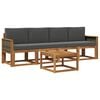 vidaXL Set de canapele de exterior 4 buc. Natural și Antracit