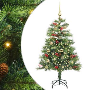 vidaXL Brad de Crăciun artificial Verde 150 cm PVC și Metal