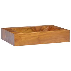 vidaXL Chiuvetă, 50x35x10 cm, lemn masiv de tec