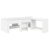 vidaXL Cadru de Pat &Icirc;nalț pentru Copii cu Birou Alb 75 x 190 cm