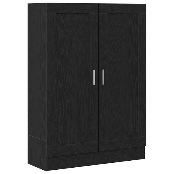 vidaXL Dulap pentru cărți Stejar Negru 82,5 x 30,5 x 115 cm