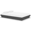 vidaXL Cadru de pat mic dublu, gri, 120x190 cm, lemn masiv