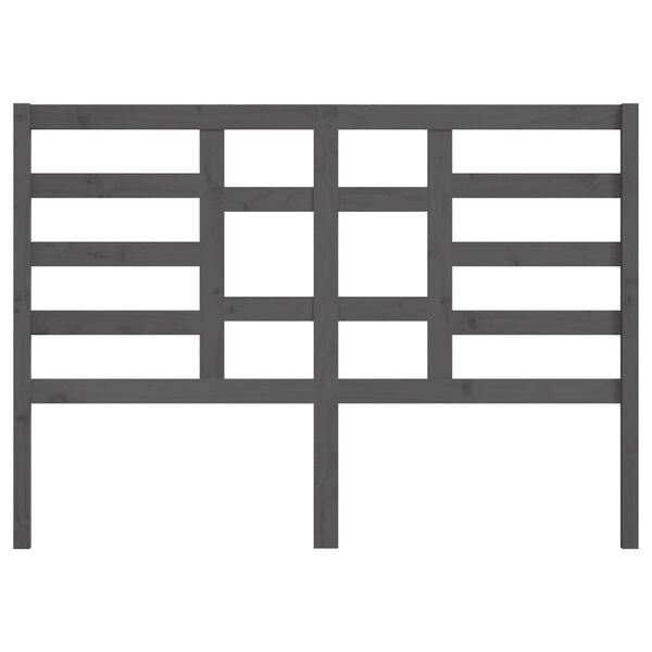 vidaXL Tăblie de pat, gri, 141x4x104 cm, lemn masiv de pin