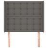 vidaXL Tăblie de pat cu aripioare, gri , 93x16x118/128 cm, piele eco