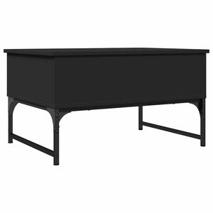 vidaXL Măsuță de cafea, negru, 70x50x40 cm, lemn prelucrat și metal