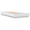vidaXL Cadru de pat cu lumini LED, alb, 90x190 cm