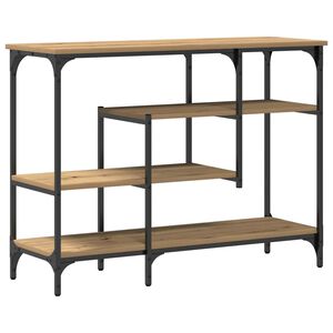 vidaXL Masă de Consolă cu raft stejar artizanal 100 x 35 x 75 cm