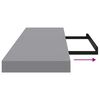 vidaXL Raft de perete suspendat, gri, 90x23,5x3,8 cm, MDF