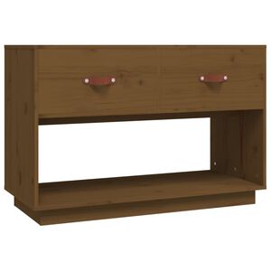 vidaXL Comodă TV, maro miere, 90x40x60 cm, lemn masiv de pin
