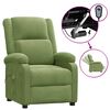 vidaXL Fotoliu de masaj electric, verde deschis, catifea