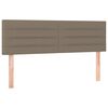vidaXL Pat box spring cu saltea, gri taupe, 140x200 cm, textil