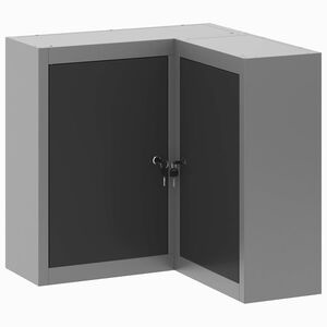 vidaXL Dulap pentru unelte cu raft Negru și Gri 55 x 55 x 55 cm