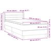 vidaXL Pat box spring cu saltea, gri deschis, 90x220 cm, catifea