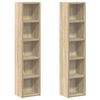 vidaXL Dulapuri CD-uri, 2 buc., stejar Sonoma, 21x16x93,5 cm, PAL