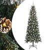 vidaXL Brad de Crăciun artificial Verde 240 cm PVC și Plastic și Oțel