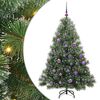 vidaXL Brad de Crăciun artificial cu 150 LED Verde 150 cm PE și PVC